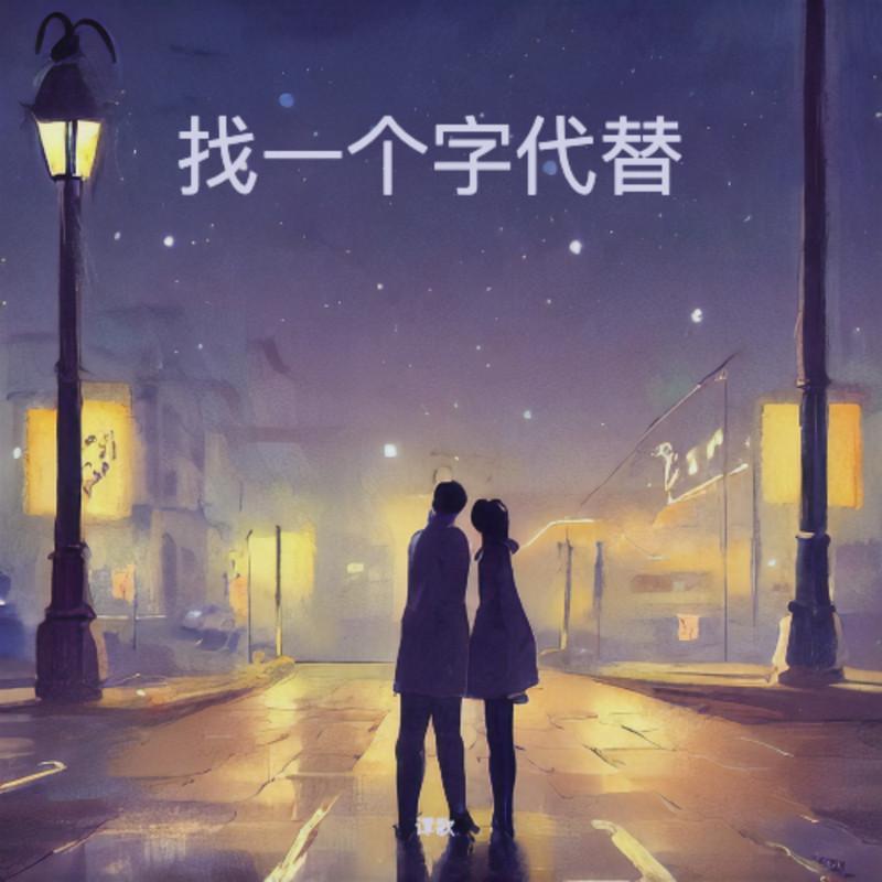 找一个字代替 (dj谭歌版伴奏)封面