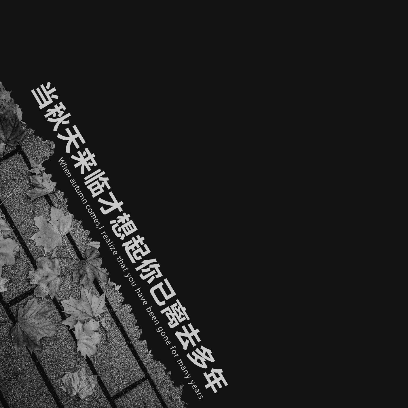 当秋天来临才想起你已离去多年