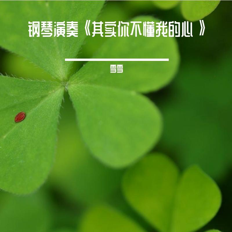 钢琴演奏《其实你不懂我的心》，深情动人，承载着多少回忆封面