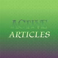 Active Articles