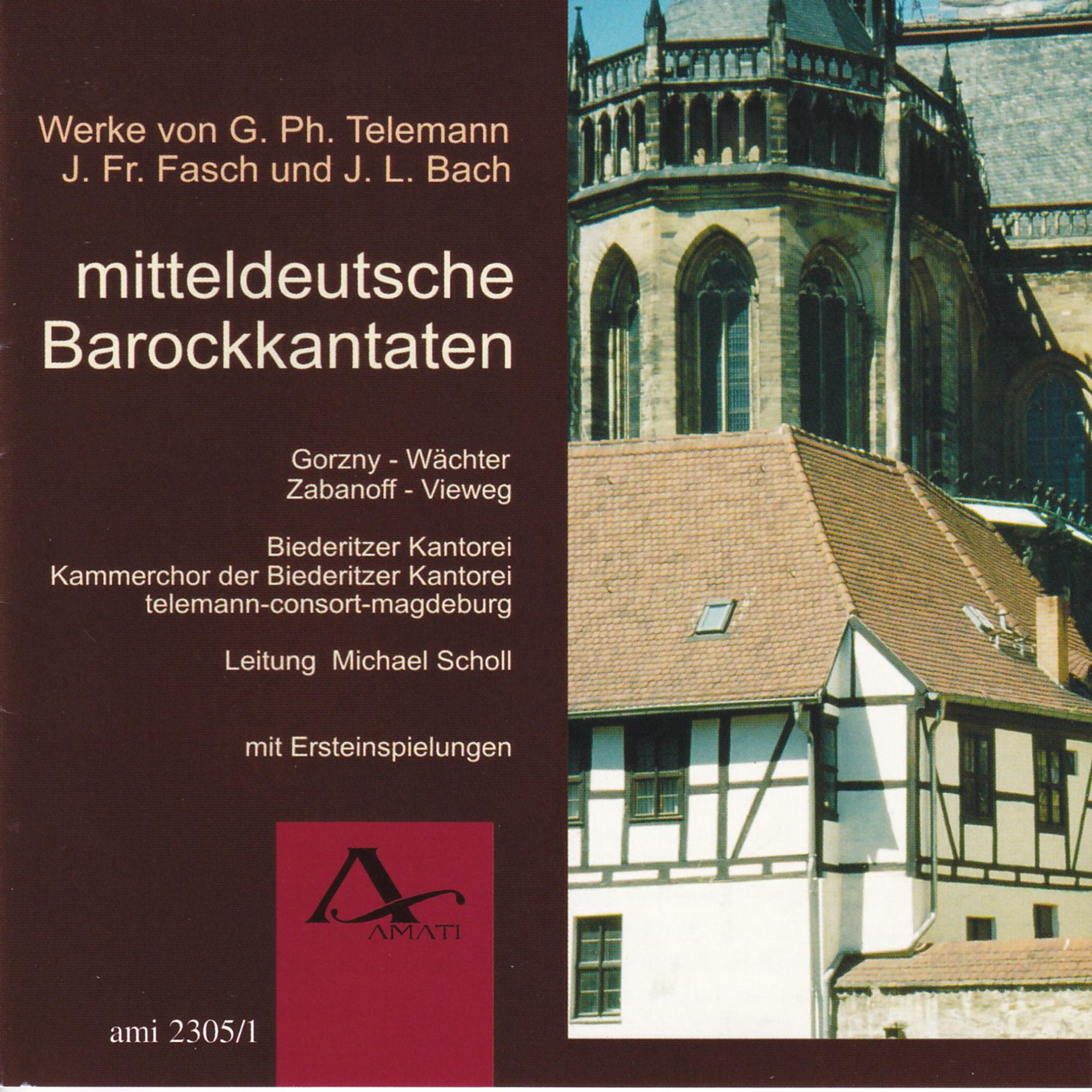 Kantate "Wie der Hirsch schreiet nach frischem Wasser", TWV 1:1617: V. Arioso (Sopran): So fürcht ich denn mein Sterben nicht