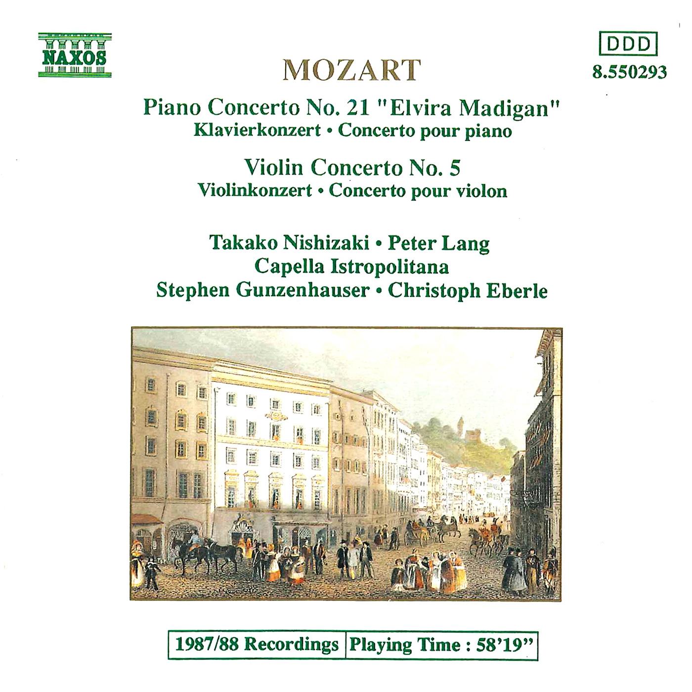MOZART: Piano Concerto No. 21 / Violin Concerto No. 5