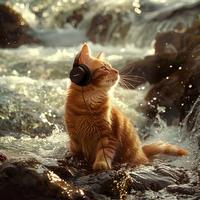 Purring Streams: Cats Soothing Vibes