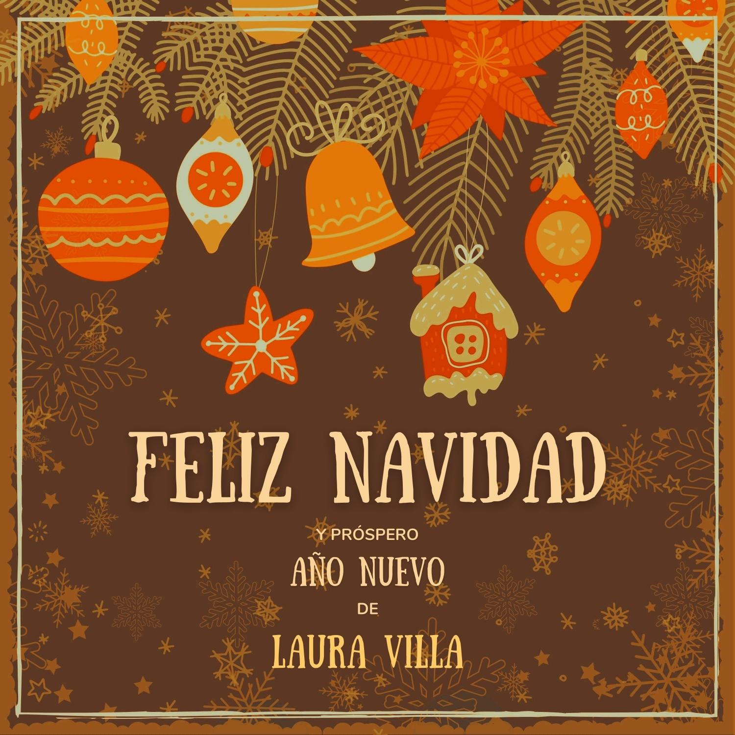 Feliz Navidad Y Próspero Año Nuevo De Laura Villa