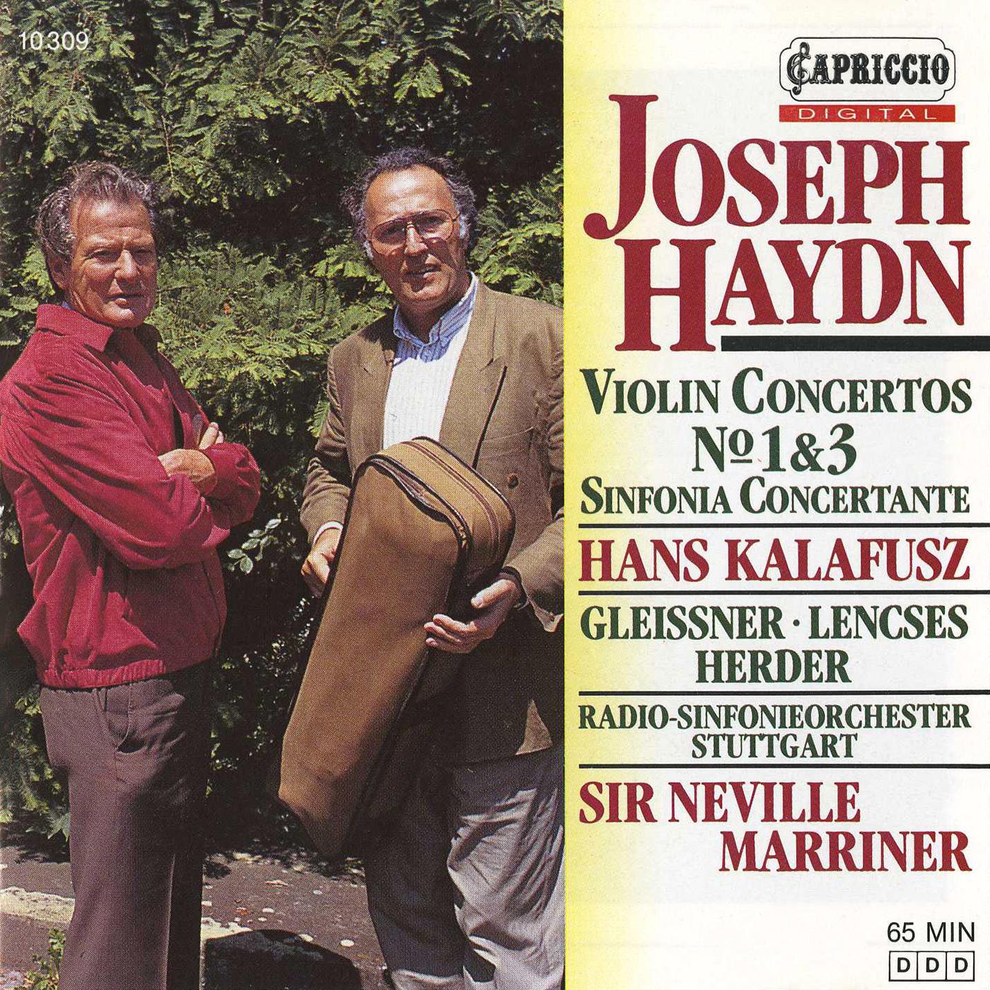 HAYDN, F.J.: Violin Concertos - Hob.VIIa:1 and 3 / Sinfonia Concertante, Hob.I:105 (Kalafusz, Marrin专辑