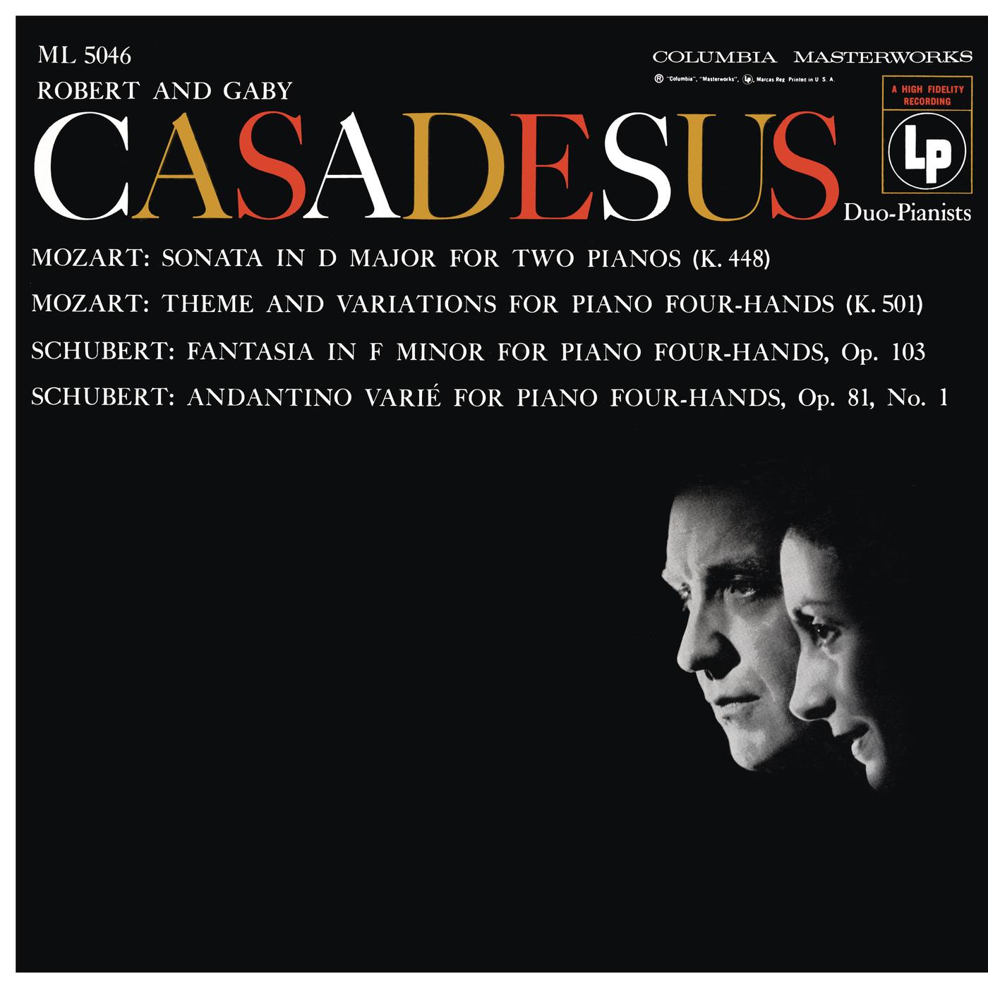 Mozart: Sonata for 2 Pianos, K. 448 & Andante with 5 Variations, K. 501 - Schubert: Fantasia, D. 940 & Andantino varié, D. 823