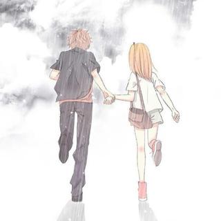 牵着我的手，一起在雨中奔跑