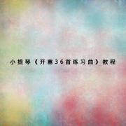 小提琴《开塞36首练习曲》教程(二)