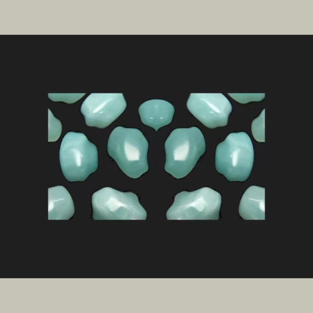 紫陽花とアマゾナイト