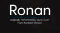 Ronan (Originally Performed By Taylor Swift) (Piano Karaoke Version)专辑