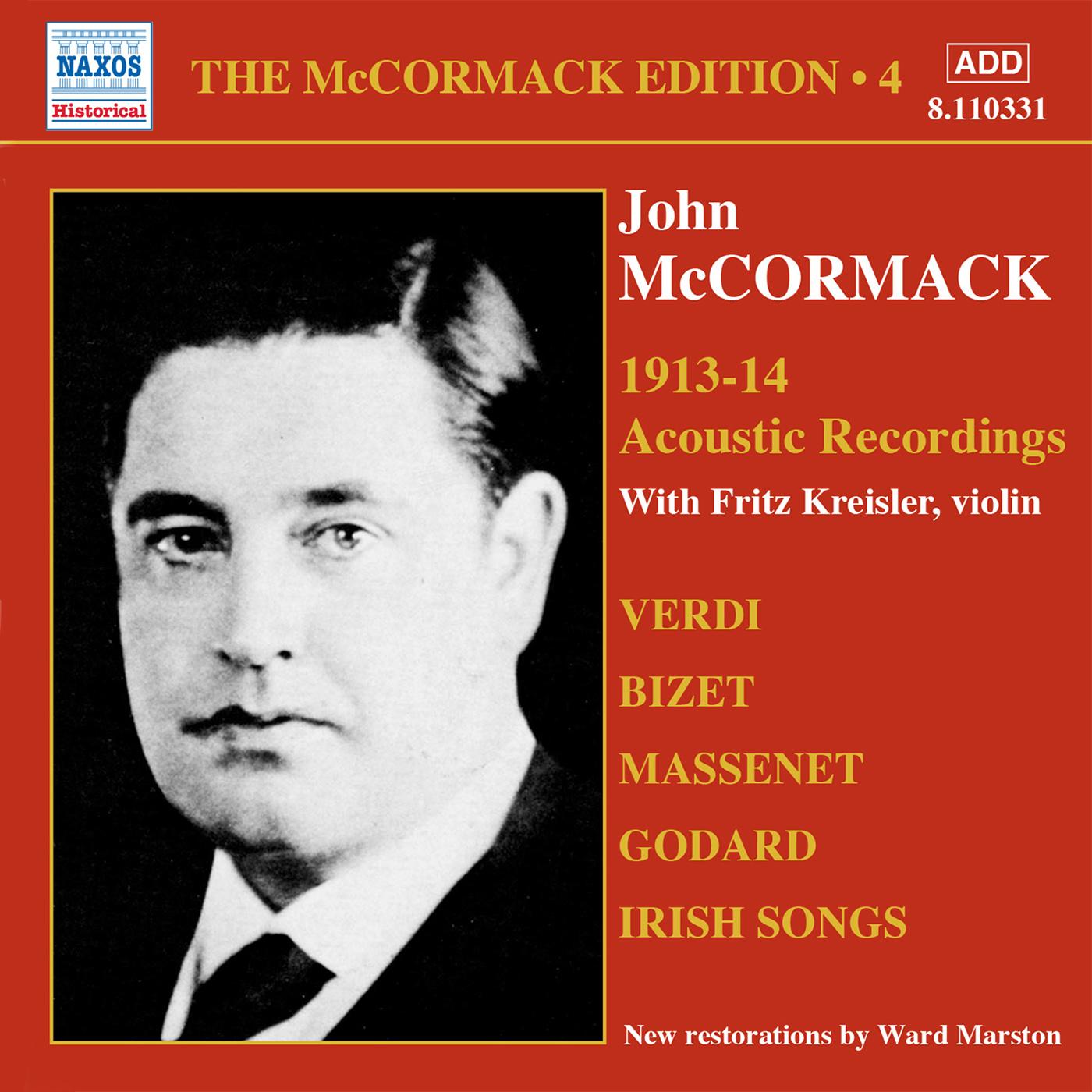 MCCORMACK, John: McCormack Edition, Vol. 4: The Acoustic Recordings (1913-1914)