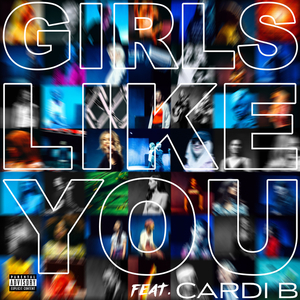 Maroon 5 ft Cardi B - Girls Like You (Z karaoke) 带和声伴奏 （降7半音）