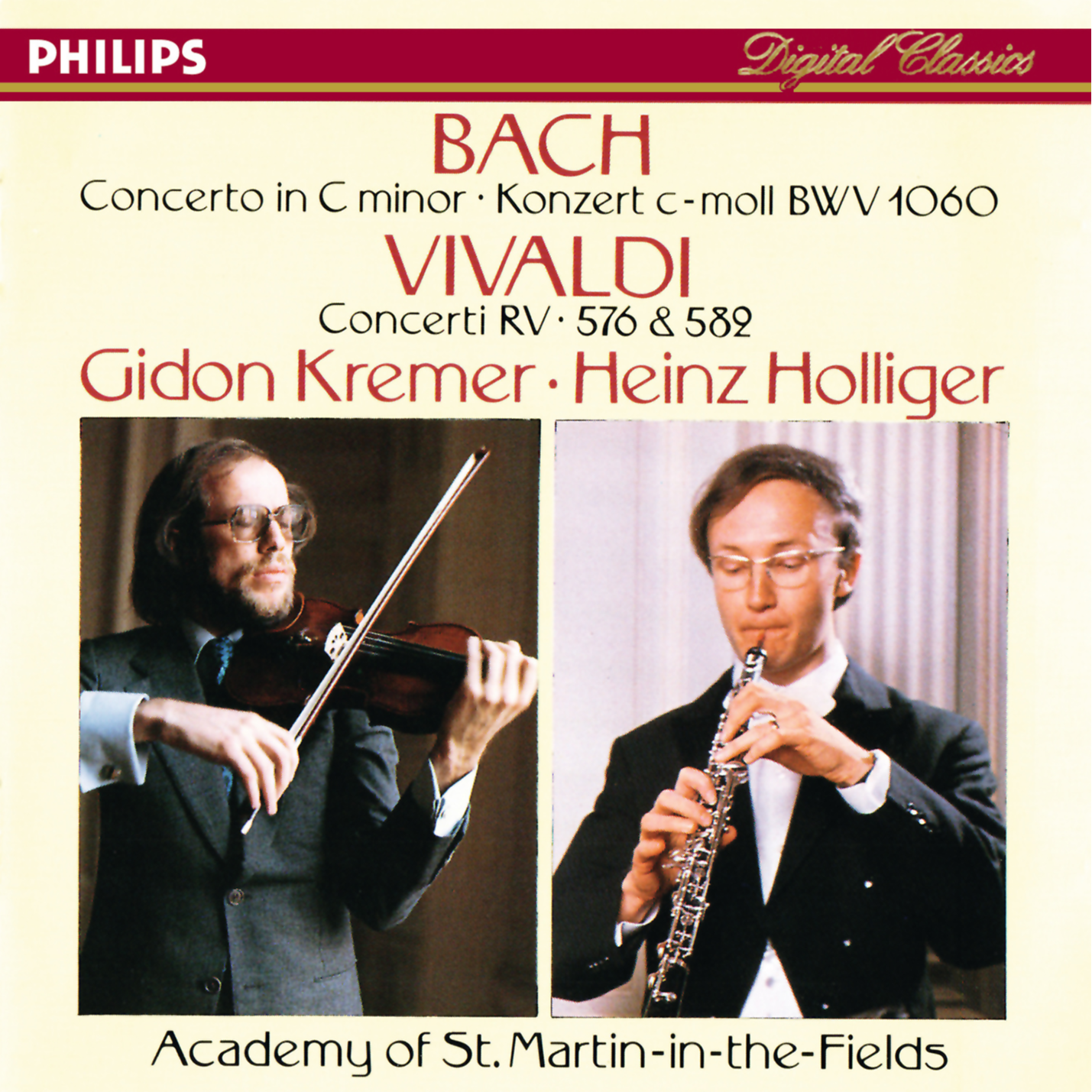 Bach: Concerto in C Minor / Vivaldi: Concerto in G Minor; Violin Concerto in D Major