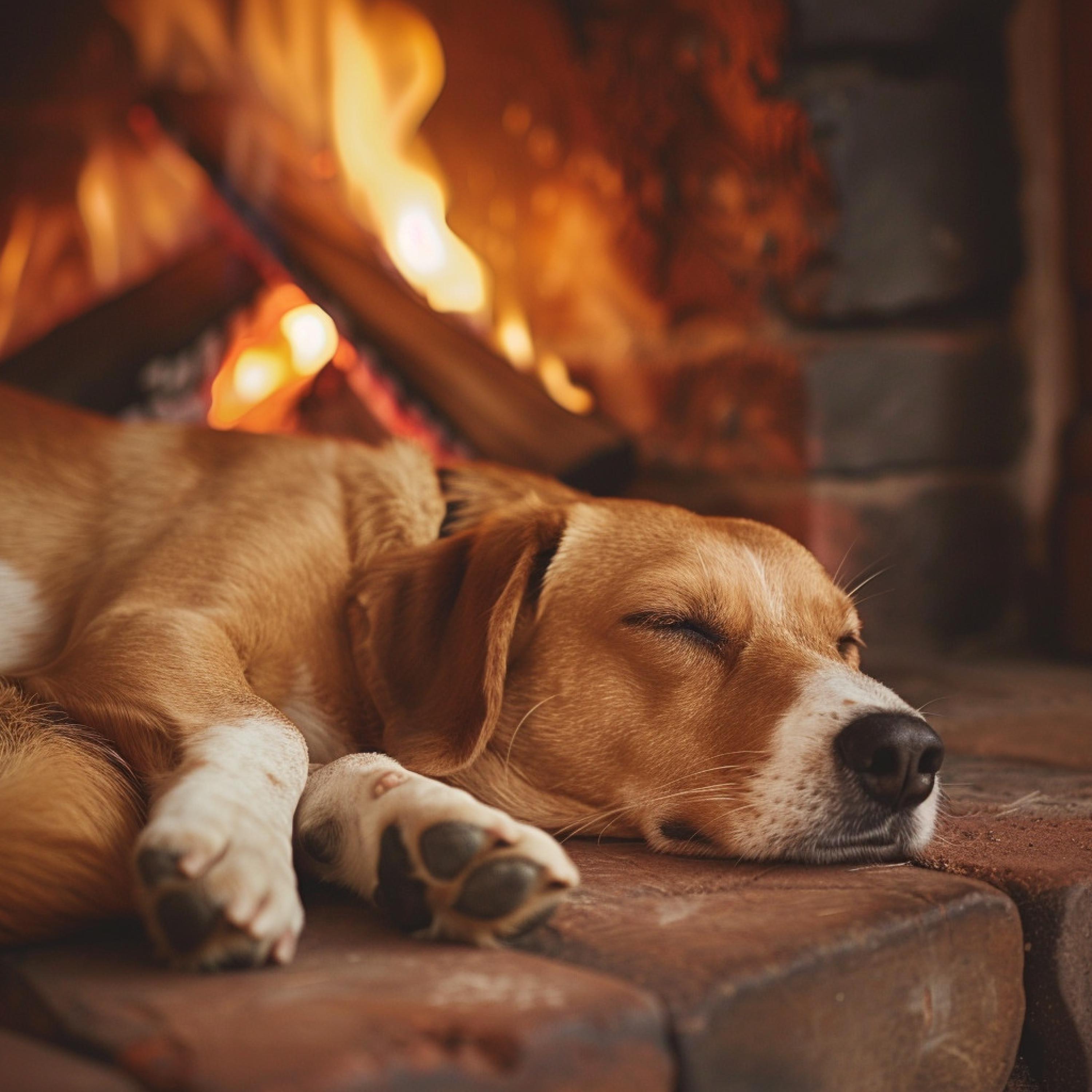 Música de mascotas relajante - Mascotas Se Calman Con El Calor Del Fuego