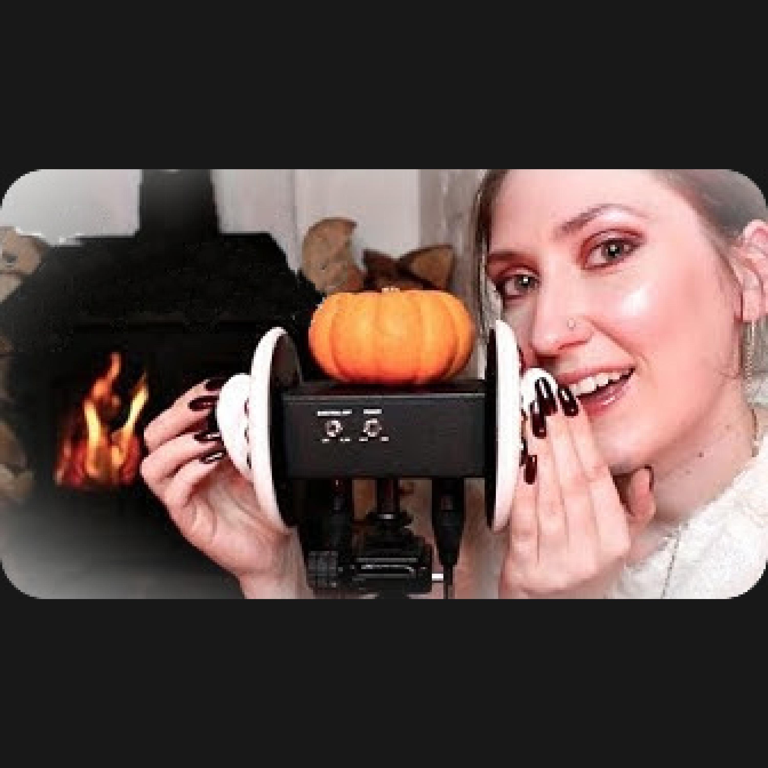 Asmr Fireside, Face Brushing, Ear Tapping, Fire Crackling, Crunchy ...