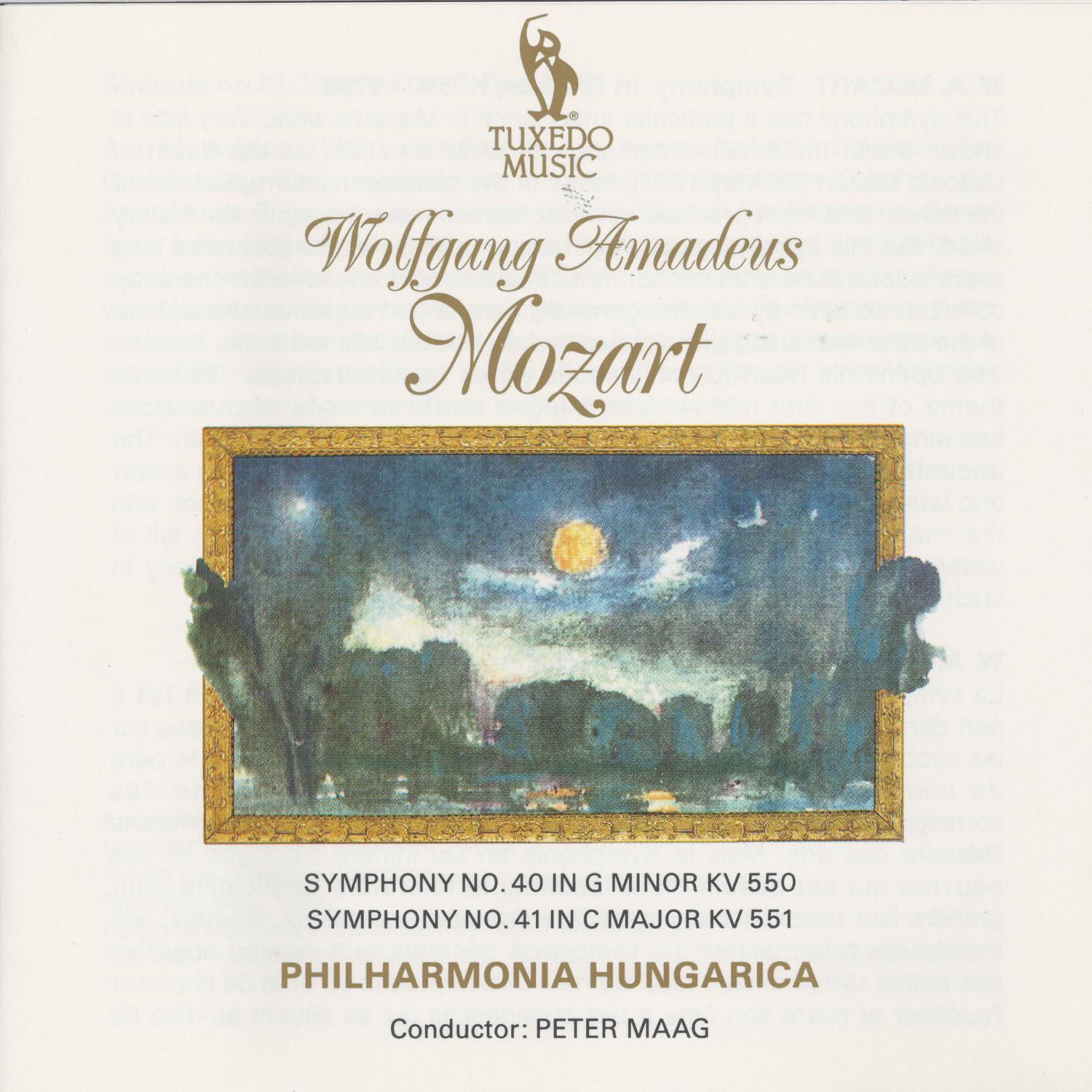 Mozart: Symphony No. 40, K. 550 & No. 41, K. 551专辑