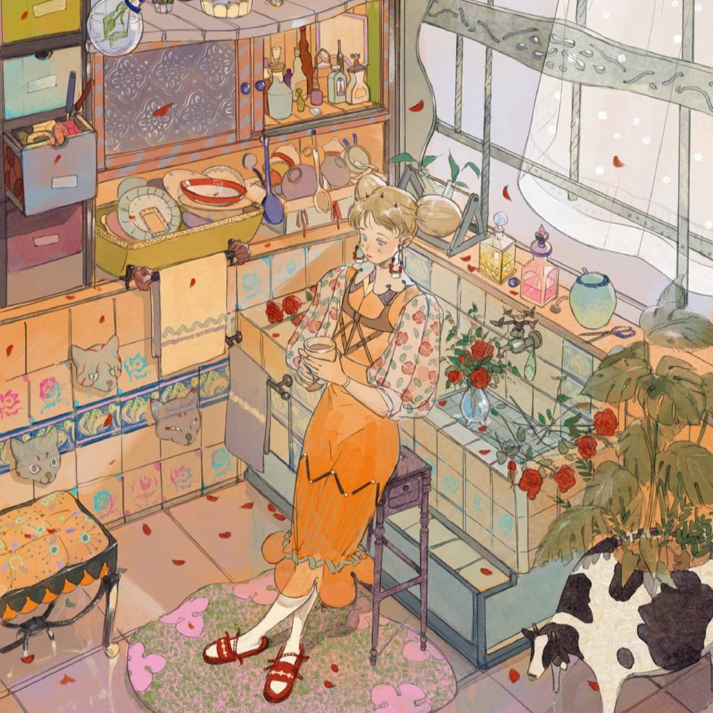 猫，软沙发和柠檬树