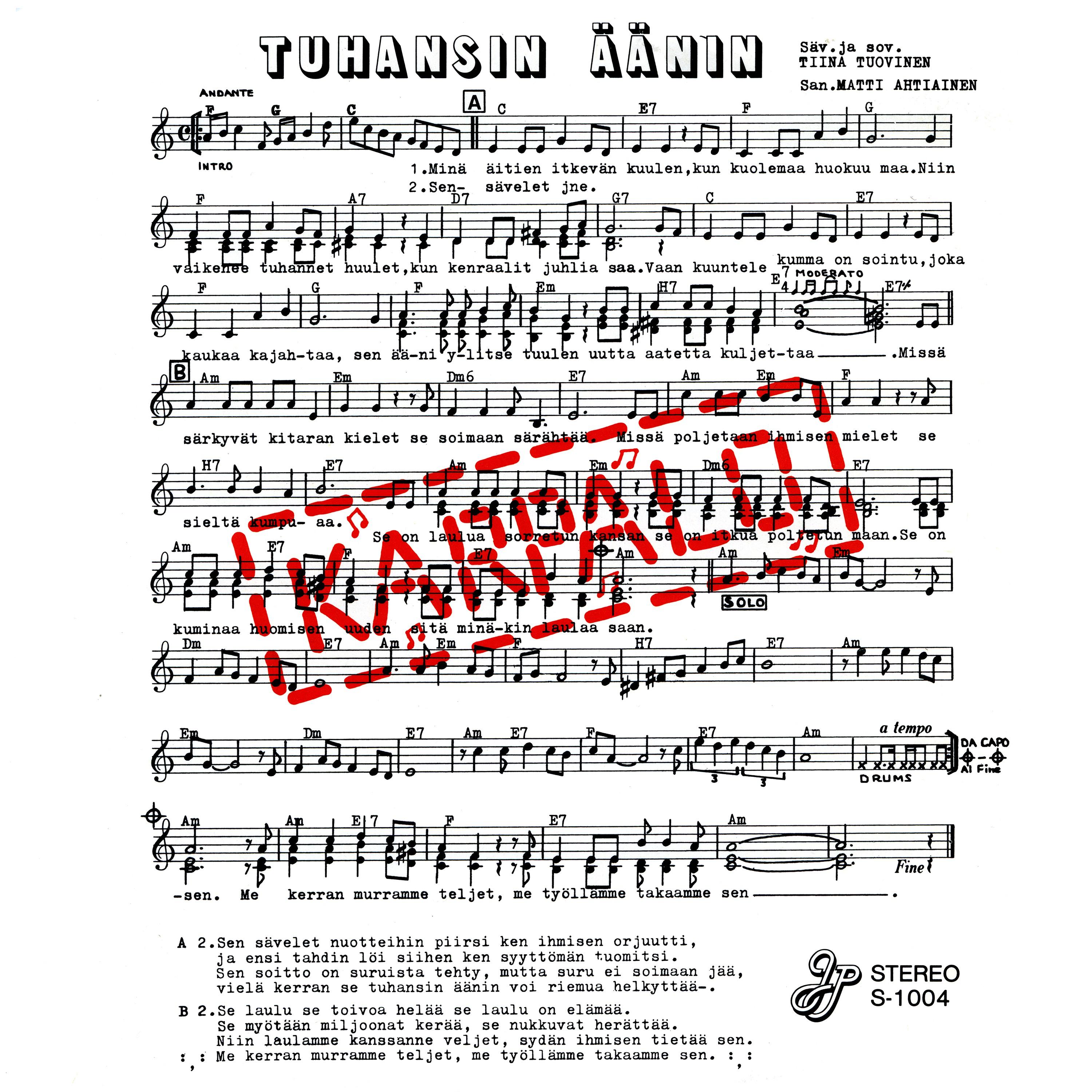 Tuhansin äänin