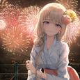 夜晚花火你和我