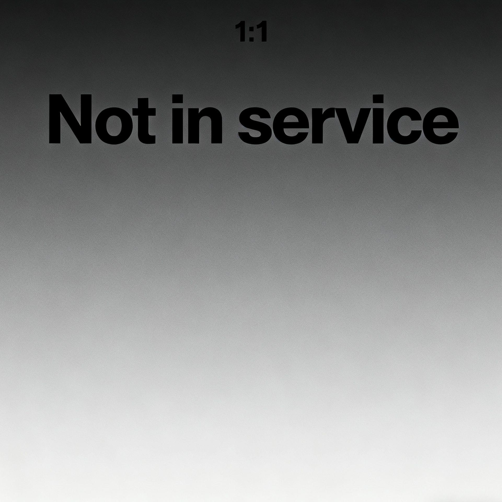 Not in service