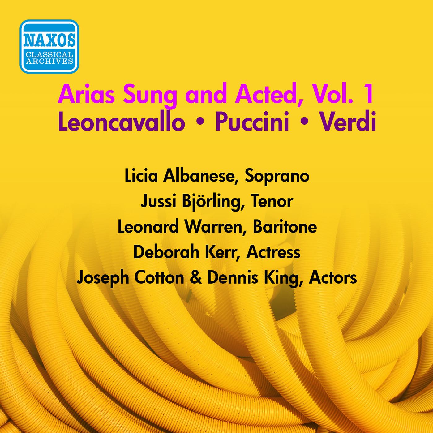 Operatic Arias - VERDI / PUCCINI / LEONCAVALLO (Bjorling, Albanese, Warren) (Arias Sung and Acted, Vol. 1) (1954)