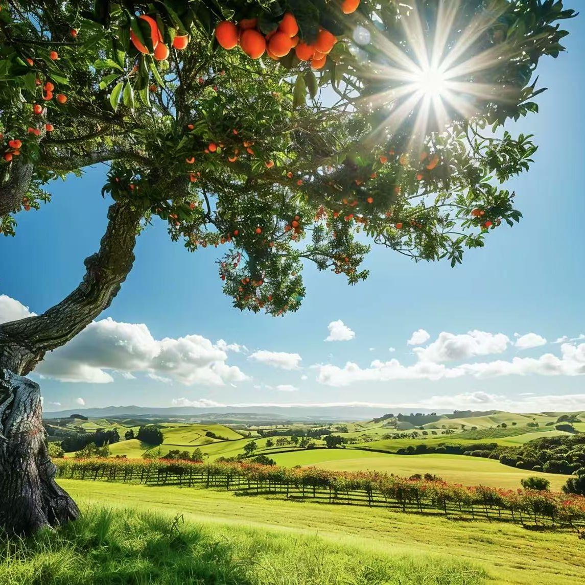 阳光的气息洒向了大地