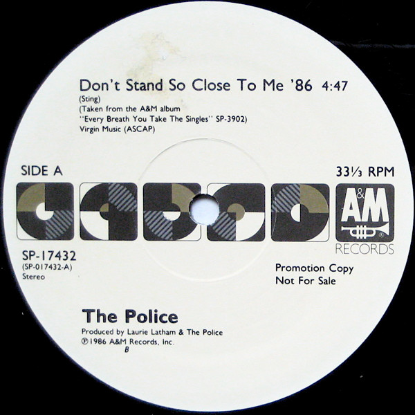 Don't Stand So Close to Me '86 (Promo 12'' Single) - A-B - Don't Stand So Close to Me '86.