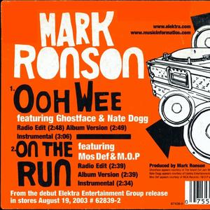 Mark Ronson ft Ghostface & Nate Dogg - Ooh Wee (Instrumental) 原版无和声伴奏