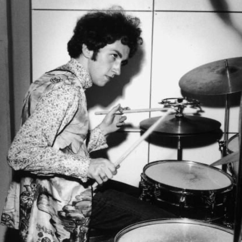 He bangs the drums