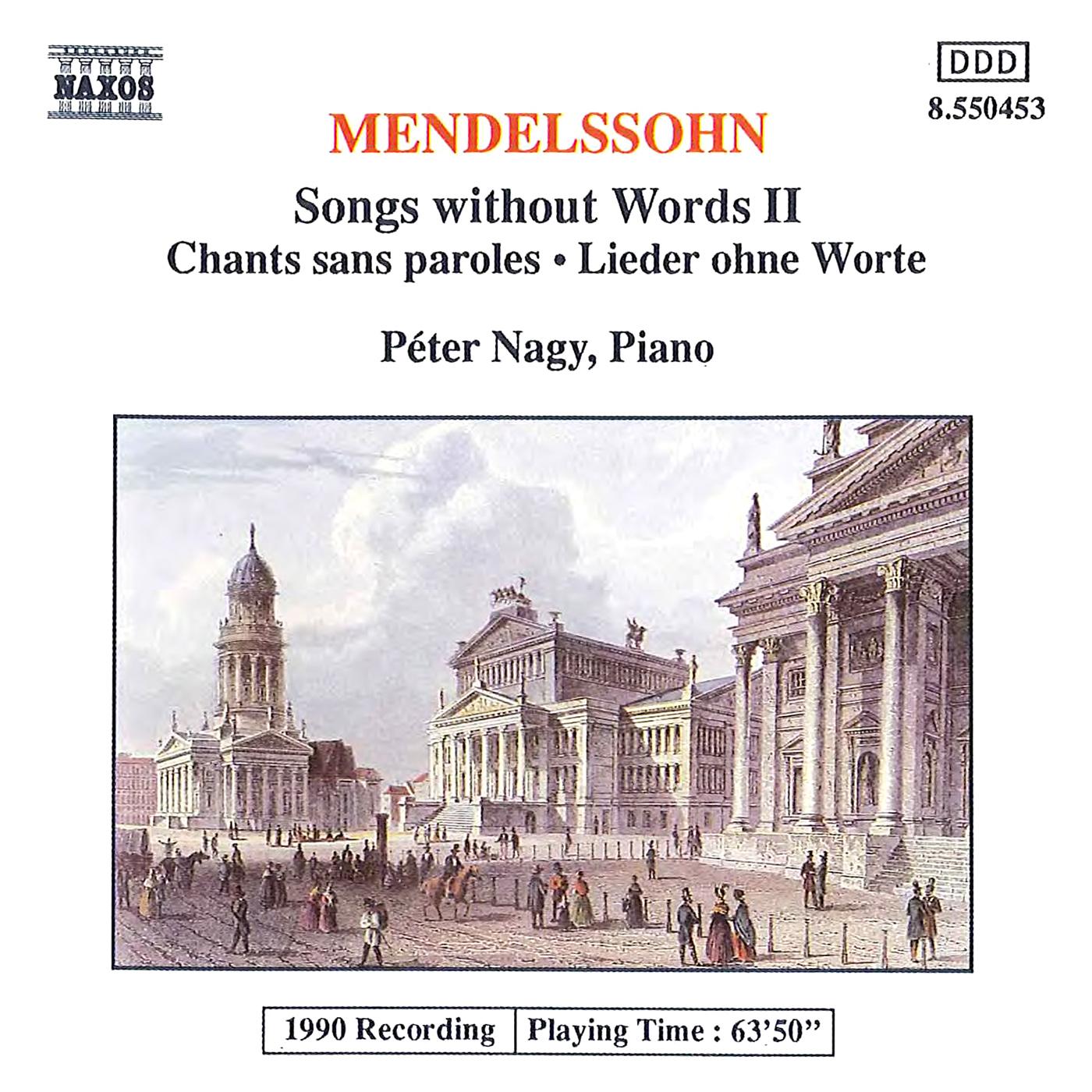 MENDELSSOHN: Songs without Words, Vol. 2