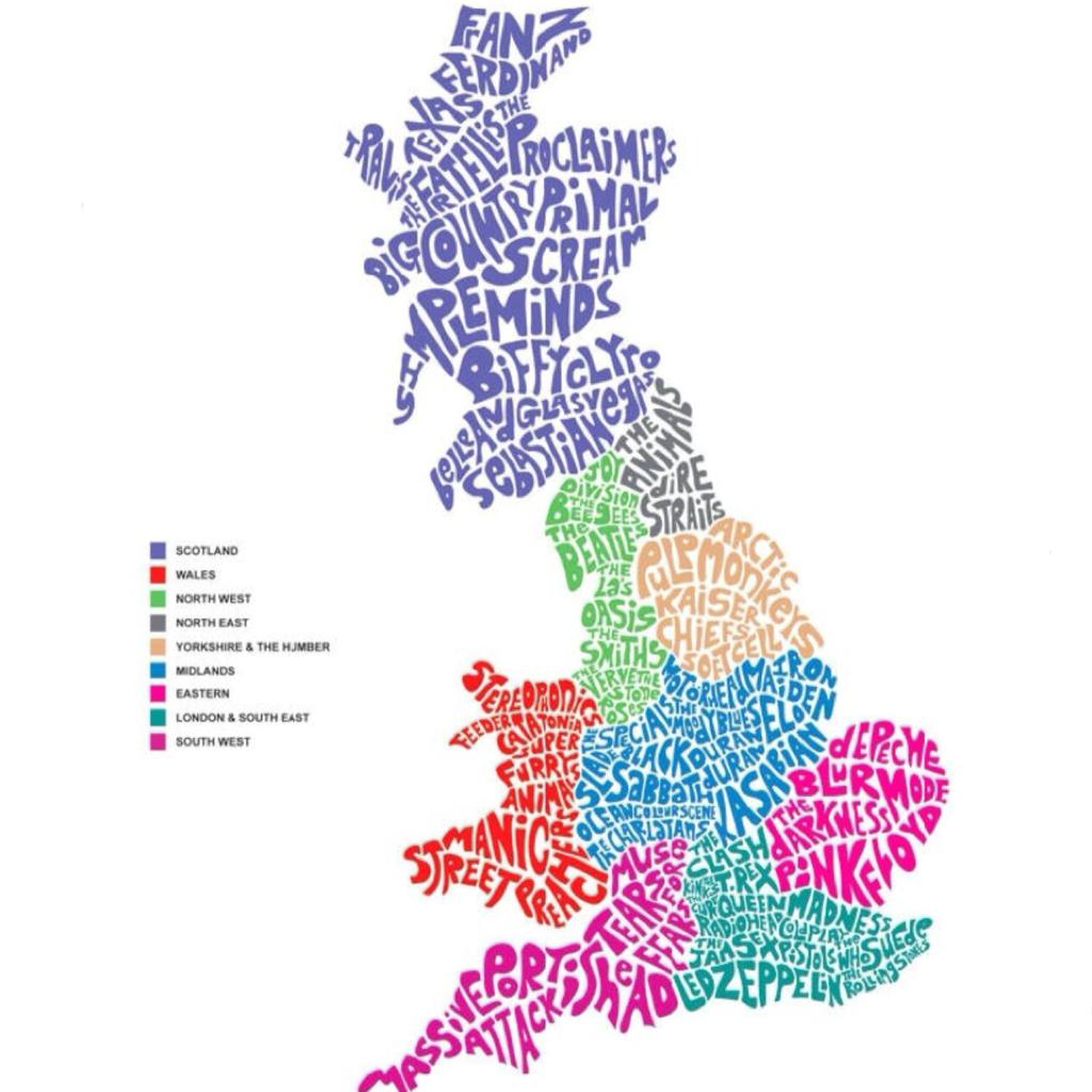 大不列颠乐队地图