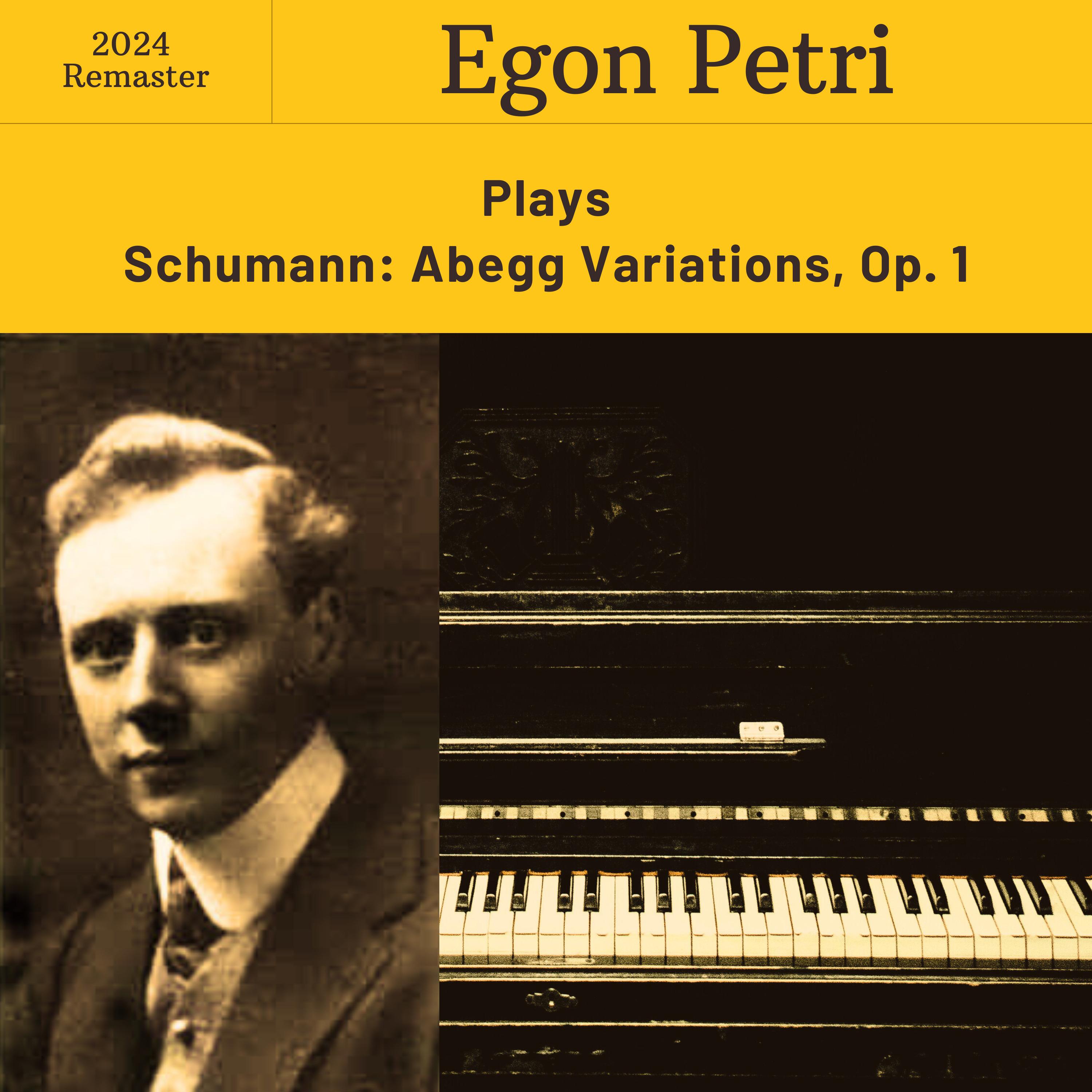 Abegg Variations, Op. 1: No. 1, Theme (2024 Remaster)