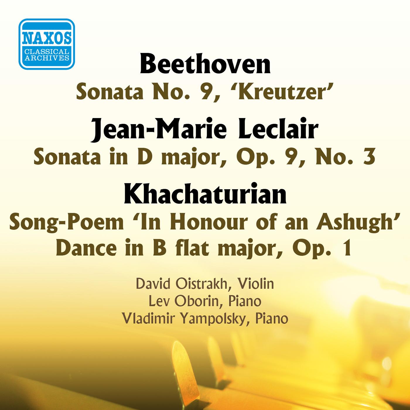 BEETHOVEN: Violin Sonata No. 9, "Kreutzer" / LECLAIR: Violin Sonata in D Major (Oistrakh) (1953)