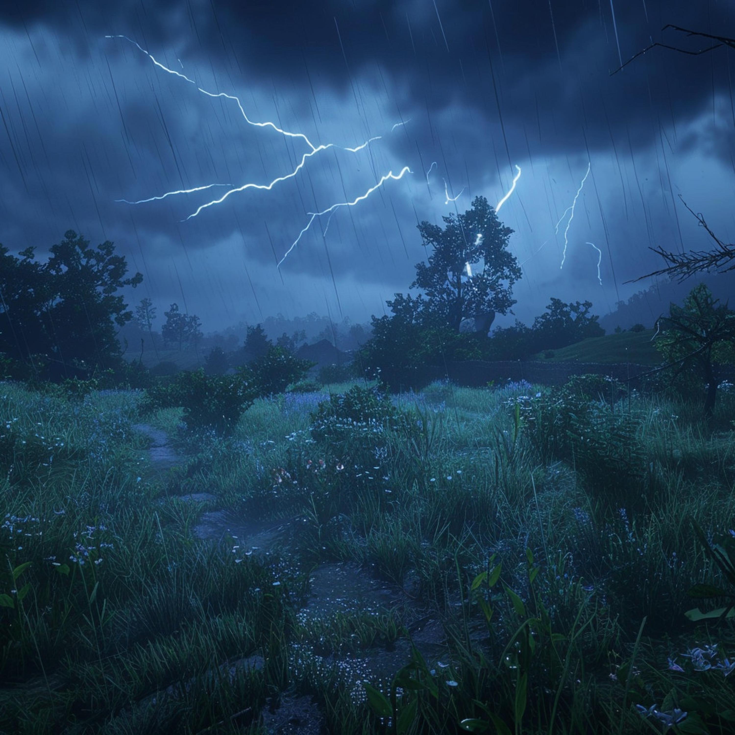 Dormir Cayendo Del Cielo - Bienaventuranza Somnolienta De La Tormenta De Lluvia