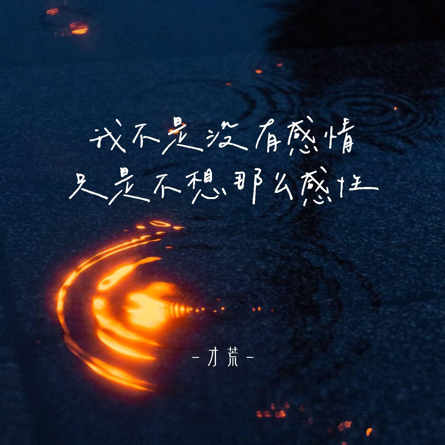 我不是没有感情只是不想那么感性