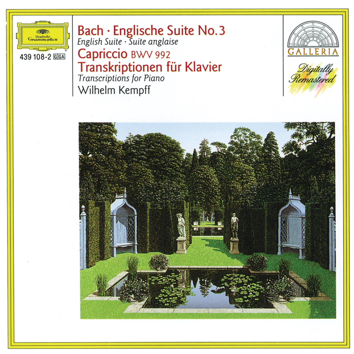 Bach: English Suite No. 3 / Capriccio BWV 922 / Transcriptions for Piano