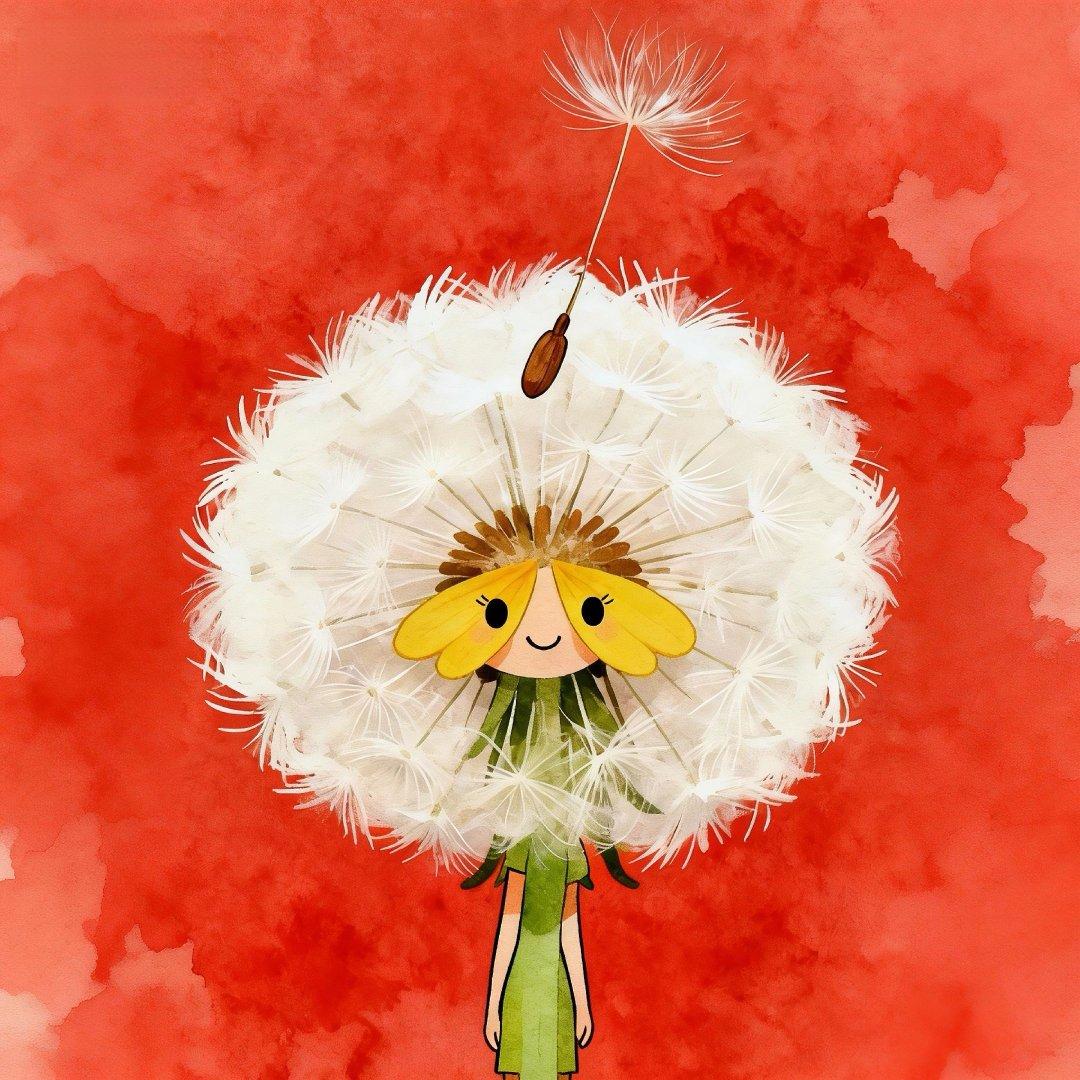 等待降落的蒲公英