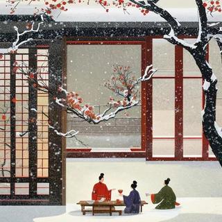 落雪为安ᐇ 煨炉卧风月 '倚窗静听雪