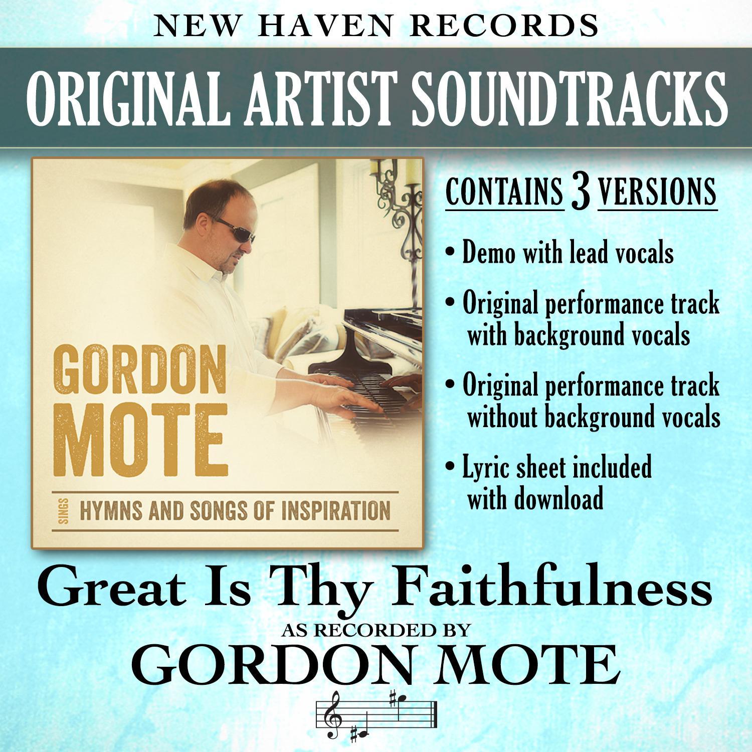 Great Is Thy Faithfulness (Performance Tracks)