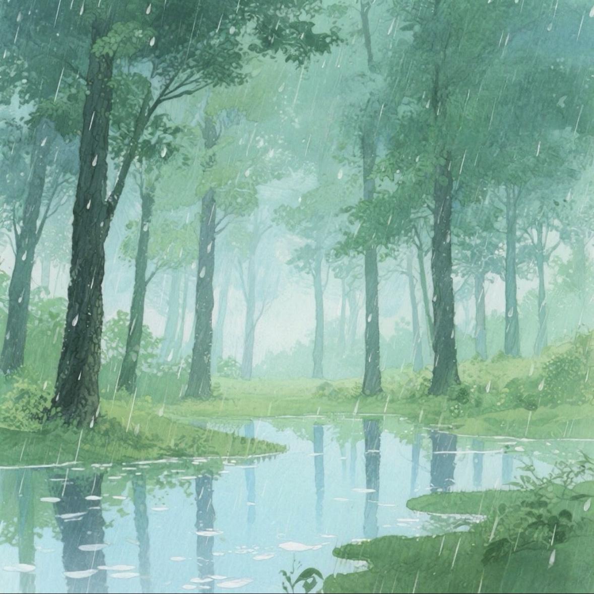 【白噪音】自然疗愈·雨声与森林 | 在线播放 | 网易云音乐