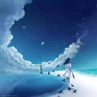 我想坐在沙滩，听海的声音