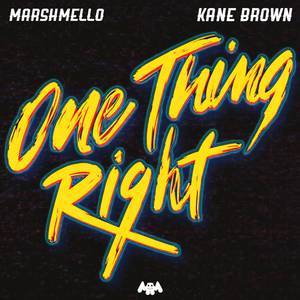 One Thing Right - Marshmello & Kane Brown (HT Instrumental) 无和声伴奏 （升8半音）