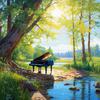 Piano Prayer - Piano Keys beside the Babbling Brook