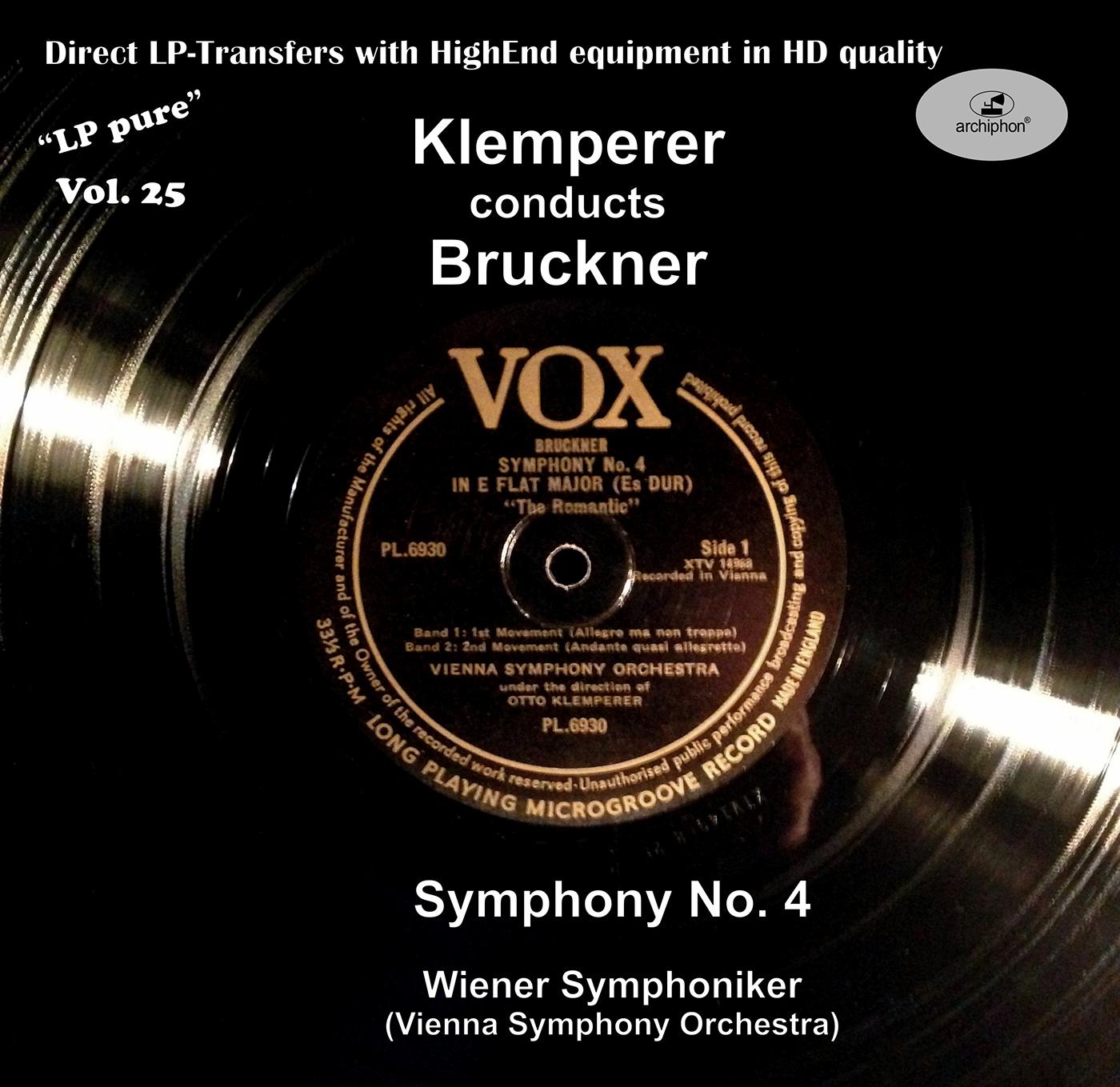 BRUCKNER, A.: Symphony No. 4, "Romantic" (1881 version, ed. R. Haas) (Vienna Symphony, Klemperer) (1专辑