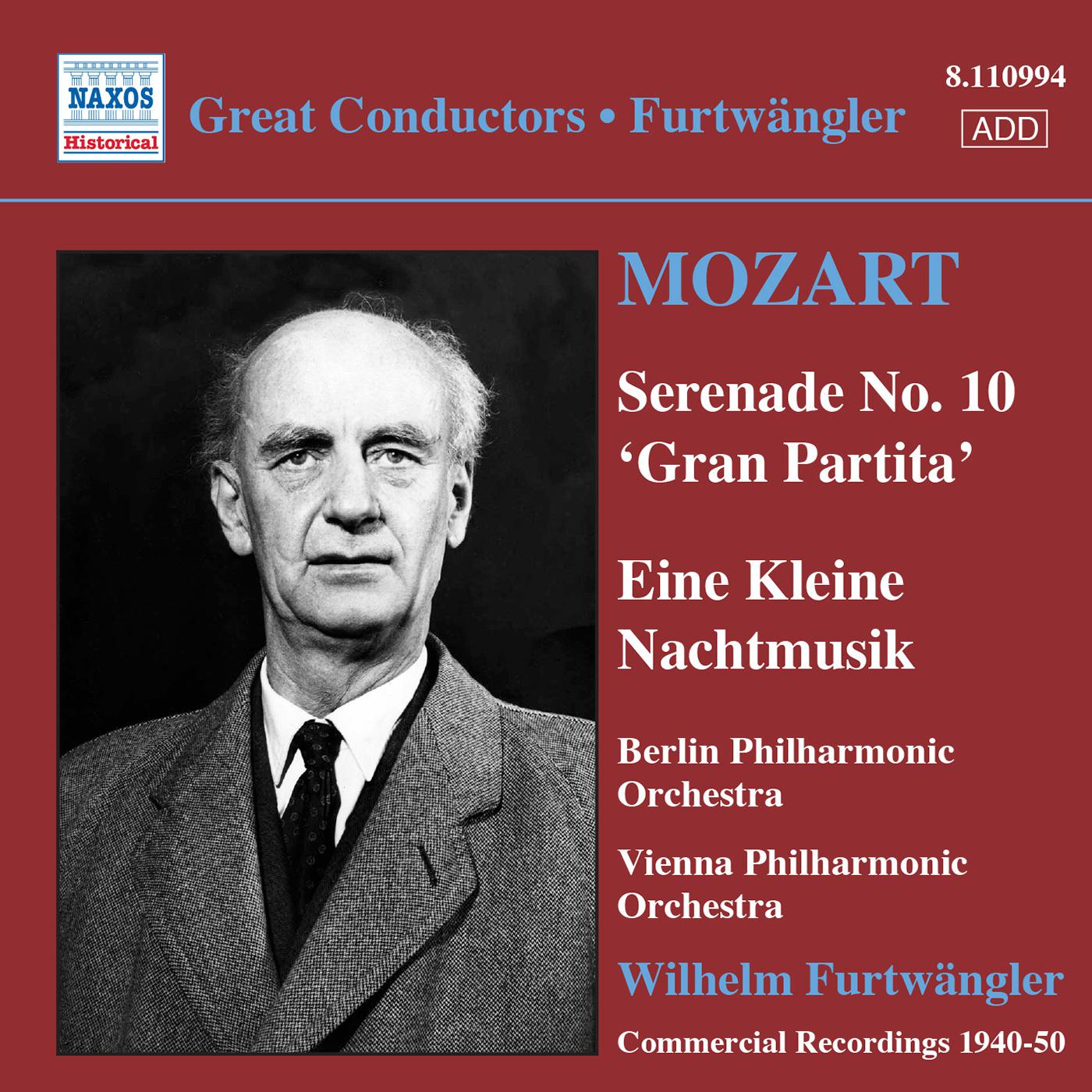MOZART: Serenades Nos. 10 and 13 (Furtwangler, Commercial Recordings 1940-50, Vol. 1)专辑