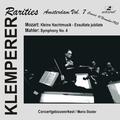 MOZART, W.A.: Eine kleine Nachtmusik / MAHLER, G.: Symphony No. 4 (Klemperer Rarities: Amsterdam, Vo