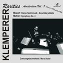 MOZART, W.A.: Eine kleine Nachtmusik / MAHLER, G.: Symphony No. 4 (Klemperer Rarities: Amsterdam, Vo专辑