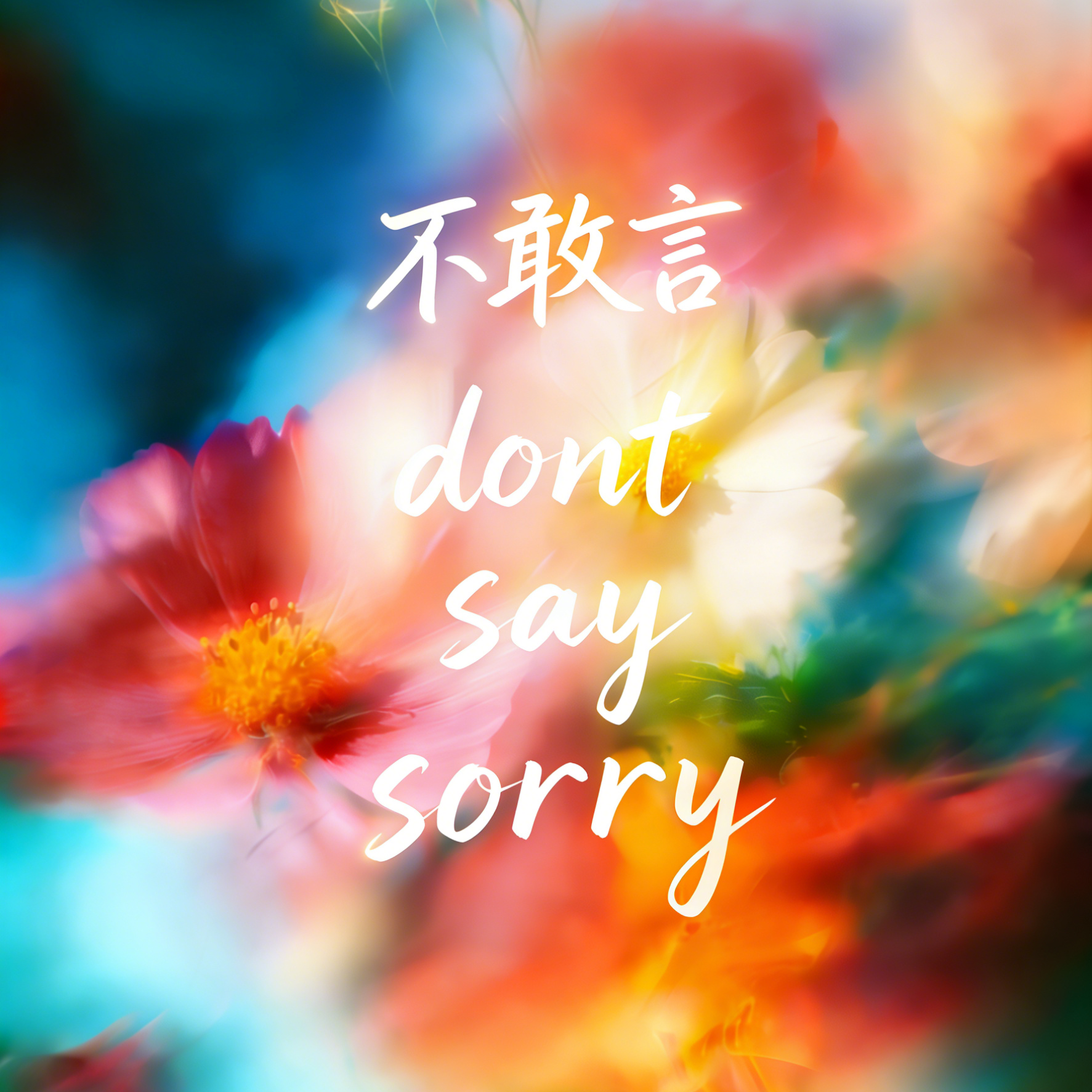 不敢言（Dont say sorry）