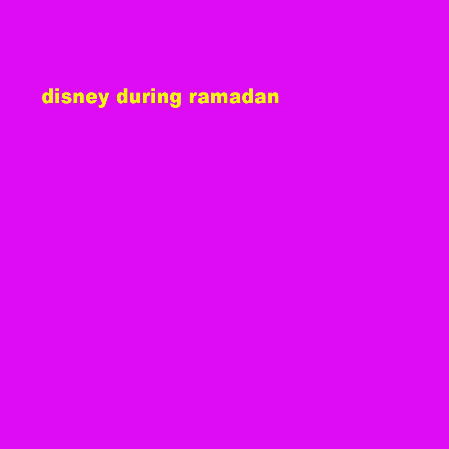 Suli Breaks - Disney During Ramadan