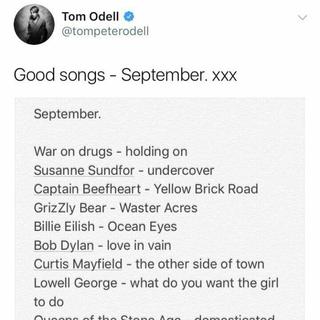 TomOdell - Good songs September(17.09)